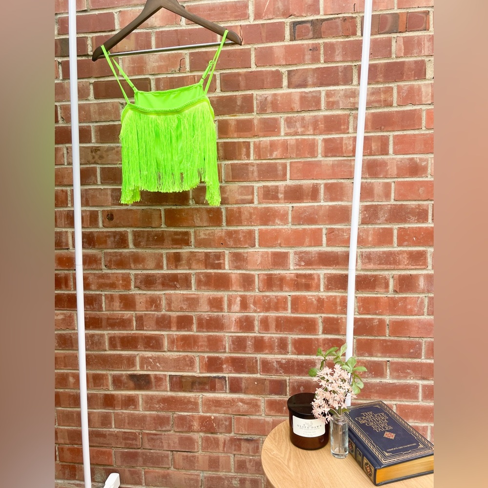 Neon Fringe Top
